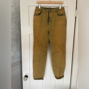 BDG Yellow/Navy Mom Rise Jeans - Size 30